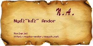 Nyókó Andor névjegykártya
